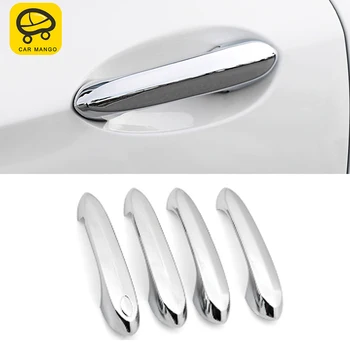 

CARMANGO Car Accessories Outside Door Handle Bowl Cover Frame Sticker Chrome Exterior Decoration for BMW 5 Series G30 2017-2020