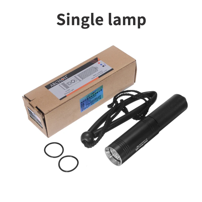 Single lamp ARCHON V10S светодиодный фонарь для дайвинга Факел CREE XM-L U2 светодиодный чип MAX 860 лм подводный фонарик подводный дайвинг фонарик для погружения света - Испускаемый цвет: Single lamp