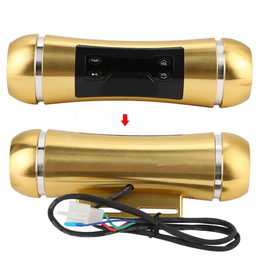 Мотоцикл Bluetooth аудио Звуковая система USB/TF MP3 FM Радио стерео динамик Водонепроницаемый Защита от короткого замыкания Простота установки
