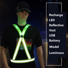 Светодиодный светильник-излучающий светоотражающий задний ремень для ночной езды защитный жилет 4 см Экологически чистая Предупреждение одежда для безопасности