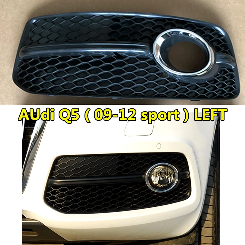 Car Fog lamp Grille Facelift For Audi Q5 Sline SQ5 Sport 2009 2010 2011 2012  Auto Front Bumper fog light Grill Cover 8R0807681E - AliExpress