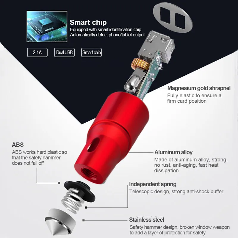 Denicer мини USB Автомобильное зарядное устройство для мобильного телефона планшета 2A/1A быстрое зарядное устройство автомобильное зарядное устройство двойной USB автомобильный адаптер зарядного устройства для телефона в автомобиле