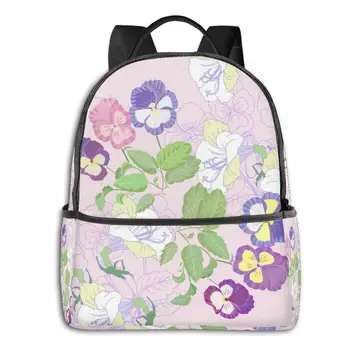 

NOISYDESIGNS Large Travel Bags Pink Pansies Backpack Women Girls Bag Customized Backpack School Bags for Teenage Girls Mochilas