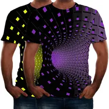 Мужская футболка с 3D принтом пейсли размера плюс, короткий рукав, круглый вырез, летние топы, уличная одежда, новинка, Повседневная рубашка, 3XL, Camisa Masculina# D