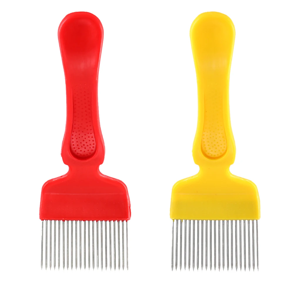 1Pc Bee Pin G Tools 18/21 Pin Bee Honey Aghi Dritti Uncap Pin G Forchette Manico Acciaio Inossidabile Miele Rake Rake Pala Pettine