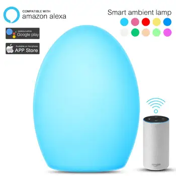 

WiFi RGB Bluetooth Voice Controller Ambient LED Light Google Home Alexa Voice Control Creative Atmosphere Light Egg Design