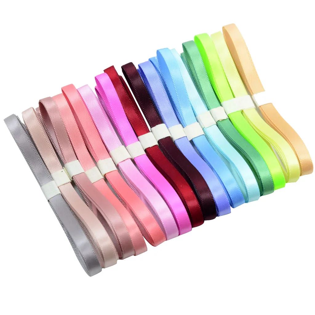 16pcs Polyester Ribbon Ribbons for Crafts Bow Handmade Gift Wrap Party Wedding Decorative Clip Earphone Leisure Creative DIY