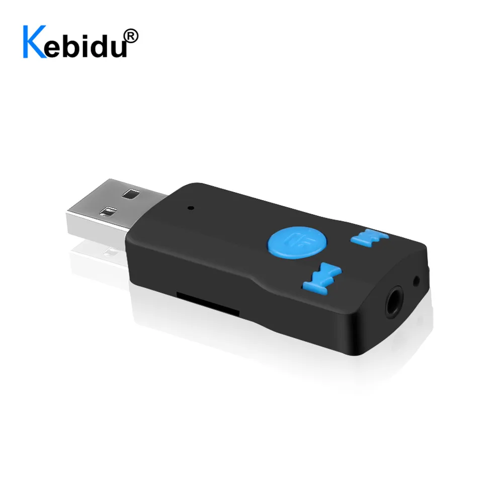 Kebidu USB Bluetooth приемник 4 1 Беспроводной адаптер аудио 3 5 мм автомобильный комплект