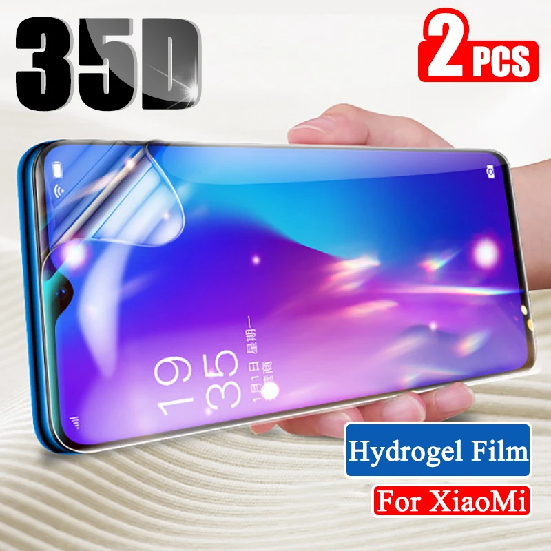 

2pcs Full Cover Hydrogel Film For Xiaomi Mi Note 10 Pro Screen Protector For Xiaomi Mi 9t Pro 8 Mix 3 A2 A3 9 Lite Se Not Glass