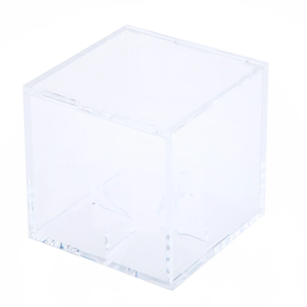 Baseball Display Case Transparent Stackable Cube Case Detachable Square Box