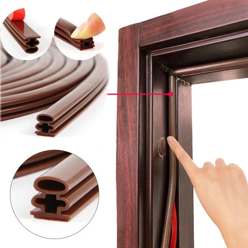 600cm New Strong Self-adhesive Window Door Sealing Strip Weather Stripping Silicone acoustica soundproof foam door Gap Seal Tape |