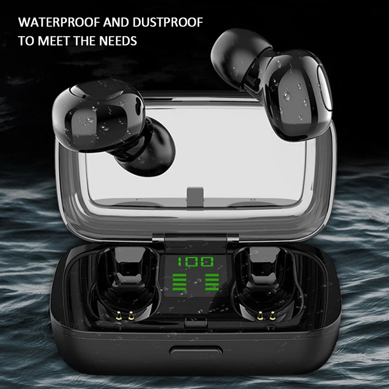 6D Mini V5.0 Bluetooth стереонаушники беспроводные IPX6 водонепроницаемые сенсорные