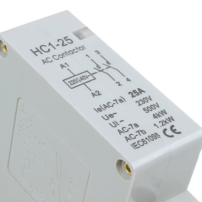 AC 240V 25A 2 Reed AC контактор 2P закрытый внутренний 35 мм din-рейка