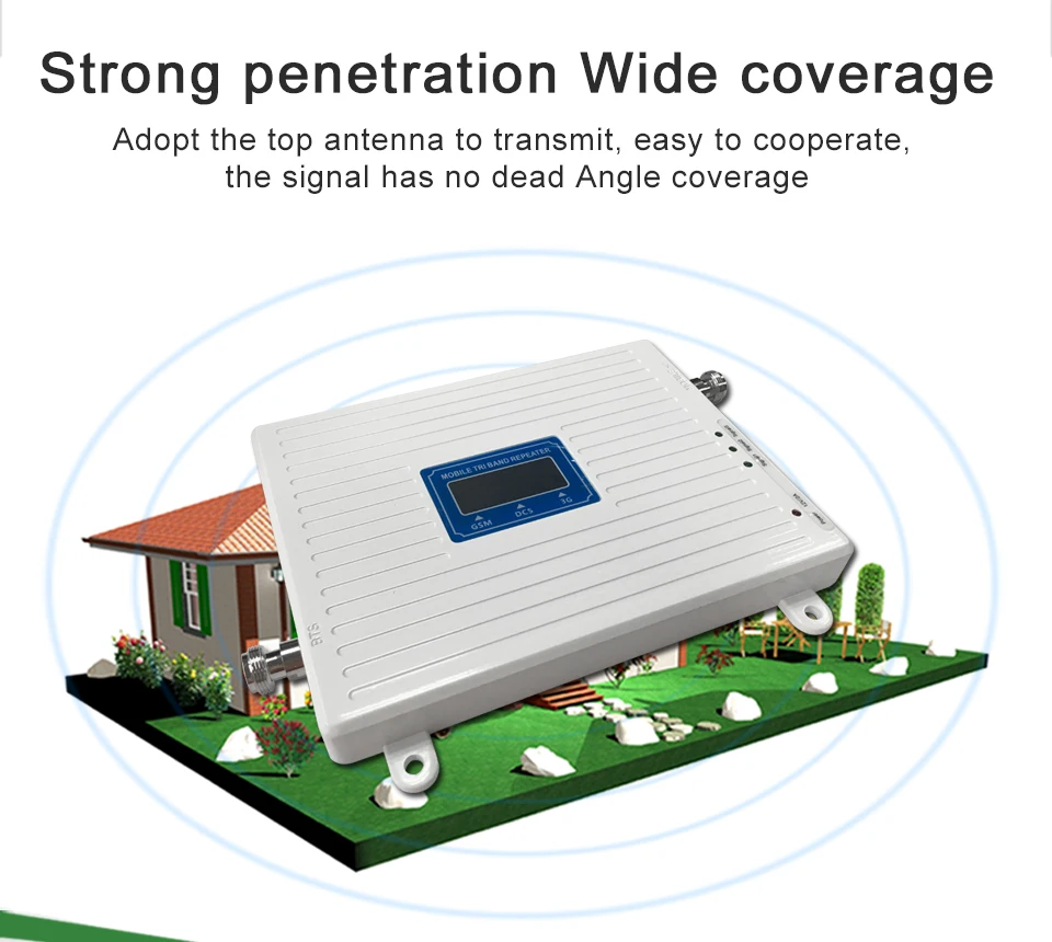 2G 3g 4G трехдиапазонный усилитель сигнала для сотового телефона 70dB GSM 900 LTE 1800 WCDMA 2100 mhz мобильный ретранслятор сигнала