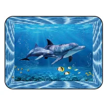 CHARMHOME мягкий ковер Противоскользящий ковер Дельфин темно-синий морской ковер для гостиной коврик для спальни украшения дома аксессуары