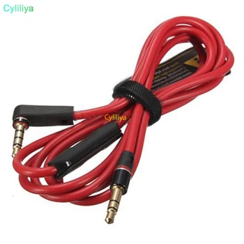 

250pcs 3.5mm Replacement Red Cables for Studio Heaphones with Control Talk and MIC Extension Audio AUX Male to Male