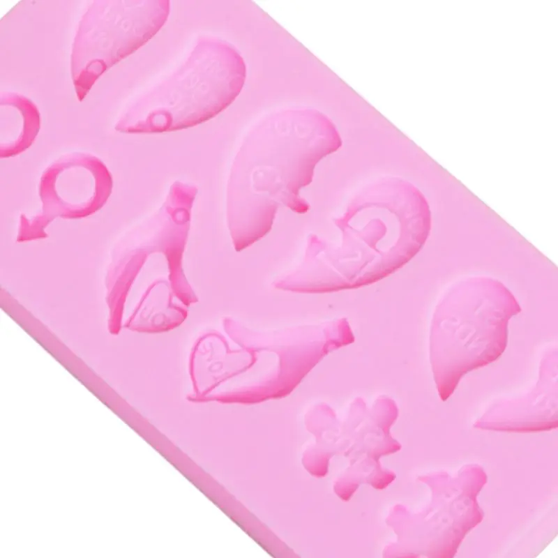 ANGELADY 1 шт. любовь ключи форма силиконовые формы день Святого Валентина DIY украшения торта инструменты плесень