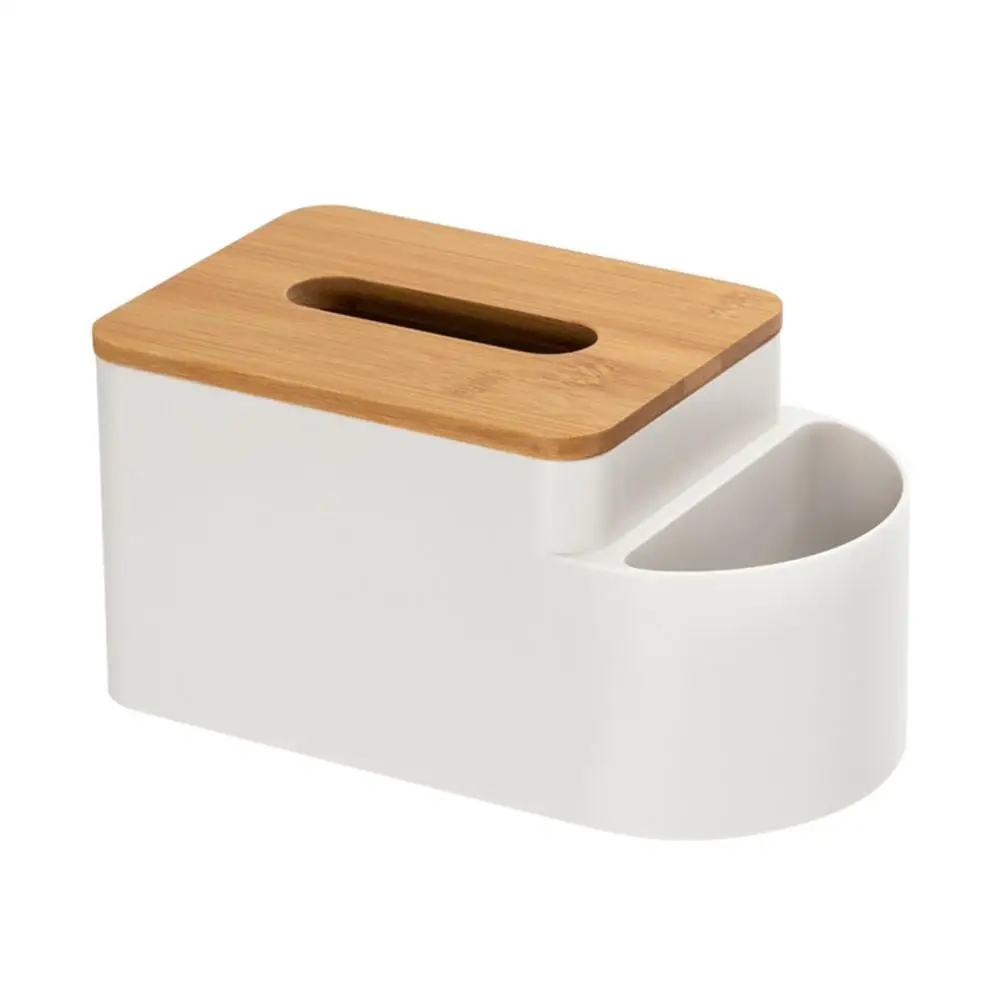 

Tissue Box Dispenser Remote Controller Holder Multifunctional Storage Box Container for Home Living Room Paper Storage