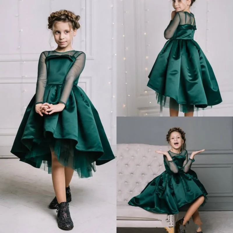 dark teal flower girl dresses