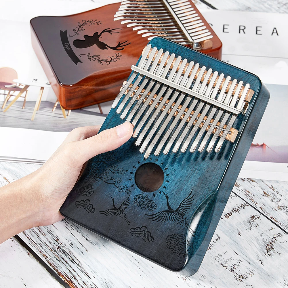 

Kalimba 17 Key Mahogany Thumb Piano Mbira Musical Instrument Africa Finger Piano 30key Machine 21 Key Instrumento Musical Gift