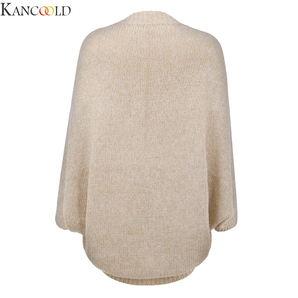 KANCOOLD, женские свитшоты, кардиганы, зимние, модные, вязанные, с длинным рукавом, пуловеры, v-образный вырез, свободные, уличная одежда, новая мода, верхняя одежда