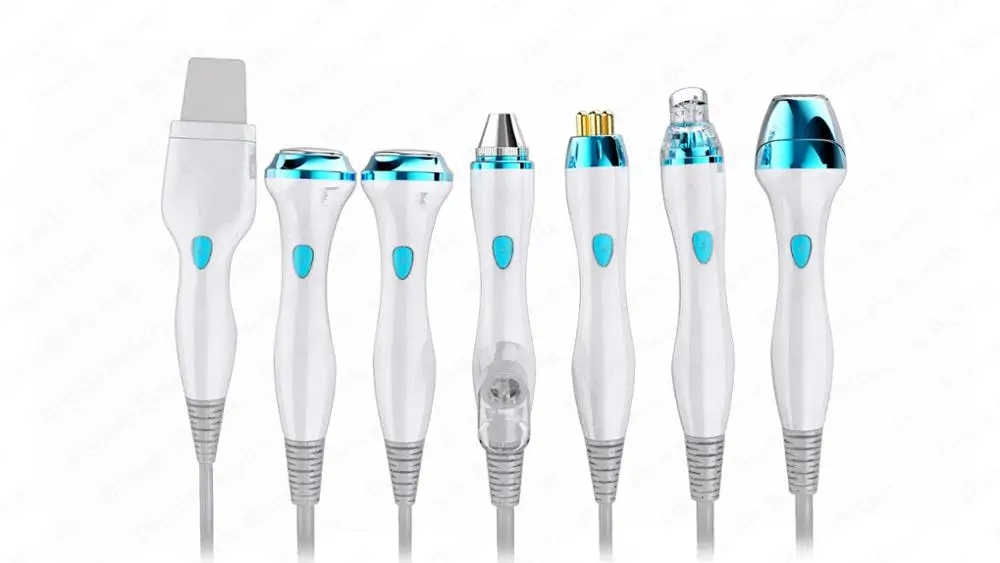 7 in 1 Trending Ice Blue 다기능 하이드로 Dermabrasion 아쿠아 필 기계 피부 분석기