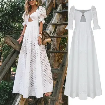 

Women Sexy V Neck Wrap Long Dress Ladies Bodycon Evening Cocktail Party Dress Cover Up Beachwear