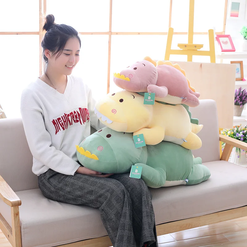 60/75/90 см Kawaii Плюшевые игрушки, динозавр Куклы Мягкие Животные мягкие игрушки для Для детей Детские Подарочные "Русалка" симпатичная верхняя одежда зеленый плюшевый динозавр ie игрушка