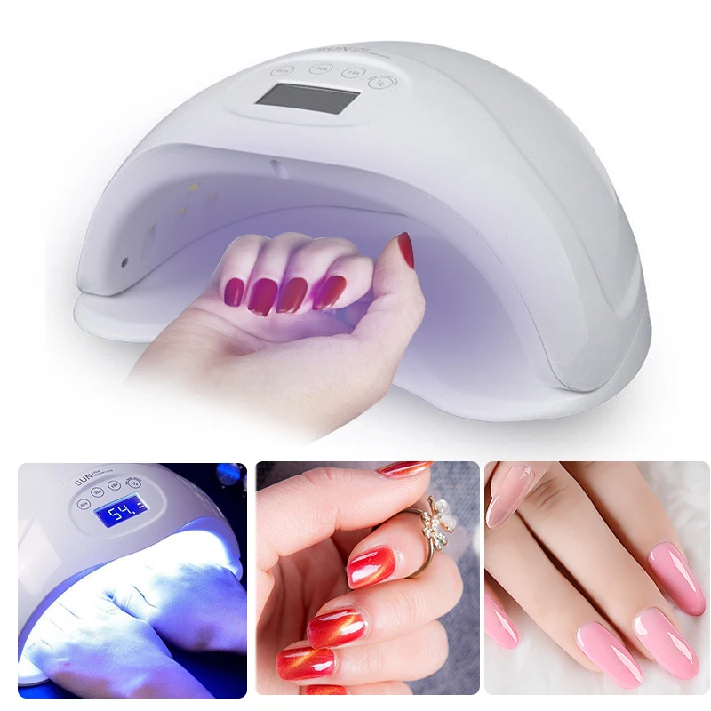 48W Smart Ice Lamp Nail Lamp Beauty Health Dry Lighting Uv Nail Lamp For Gel Polish uv lamp Motion Sensing Manicure Salon Tool