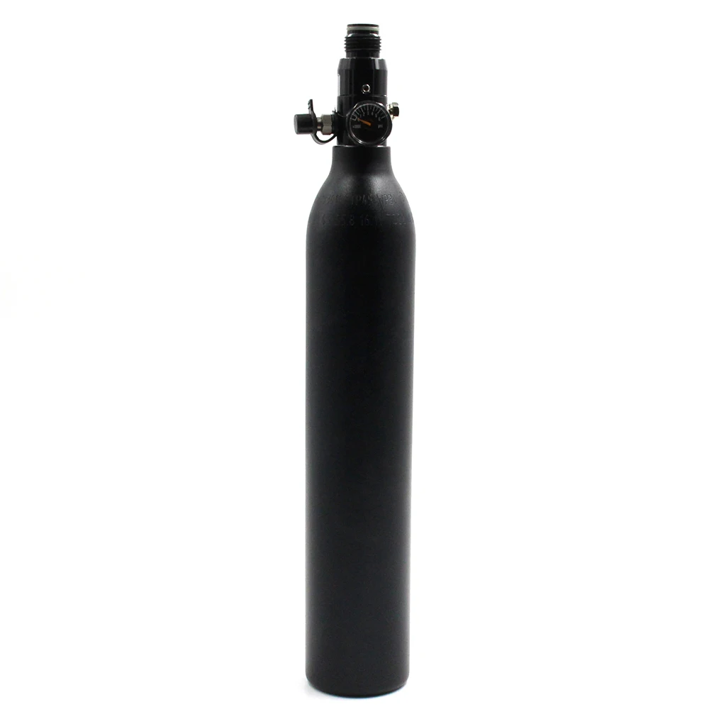 0,45 л Воздушный бак 4500PSI PCP Пейнтбольный бак из алюминиевого сплава HPA цилиндр черный M18* 1,5 резьба