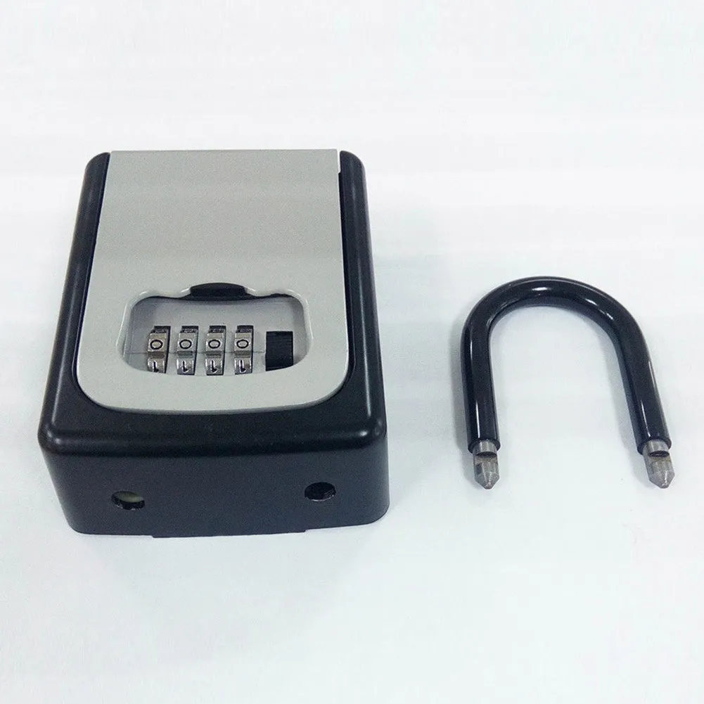 

4-Digit Combination Lock Key Safe Storage Box Padlock Security Home Outdoor Supplies OC-shipping