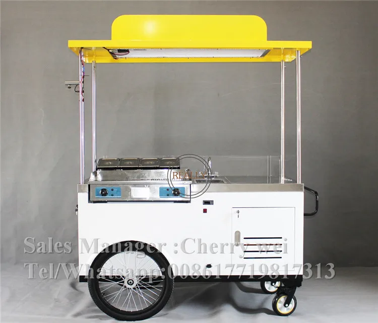 Бесплатная доставка по морю 3 колеса мороженое торговый автомат/хот дог