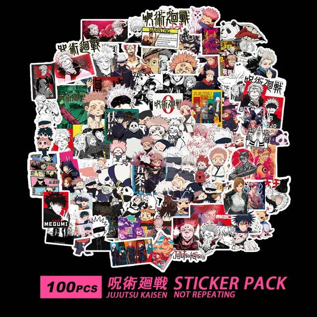 100pcs Anime Stickers Demon Slayer Hunter X Graffiti DIY Luggage Laptop Skateboard Phone Decal Sticker Toys 100pcs