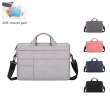 Сумка для ноутбука 13,3, 15,6, 14 дюймов, водонепроницаемый чехол для Macbook Air Pro 13, 15, сумка на плечо для компьютера, короткий чехол, сумка+ коврик для мыши