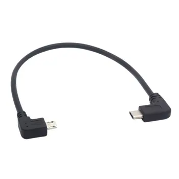 

Exquisitely Designed Durable Type C to Micro USB Cable 90 Degree Micro 5 Pin Male to USB C Male Extension
