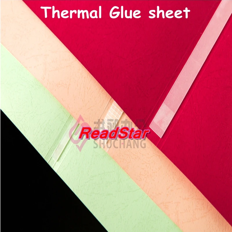 10PCS/LOT Thermal glue sheet Binding supppliers Thermal Melt Adhesive Strip 2-48mm binding glue strips book binding supplies,thermal glue sheet