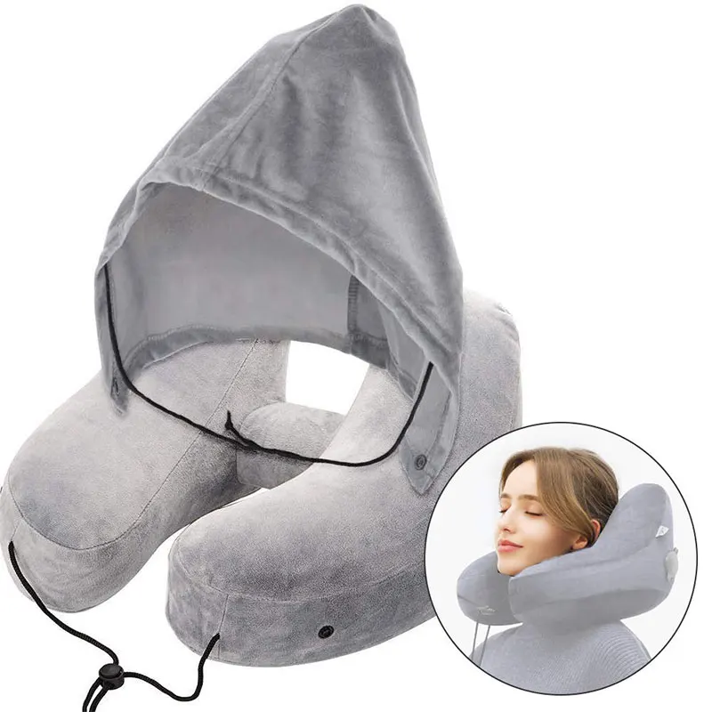 

Inflatable H-Shaped Pillow Blowing Travel Pillow Neck Protection Nap Cushion Plane Trip Car Cervical Spine Rest Pillow Protable