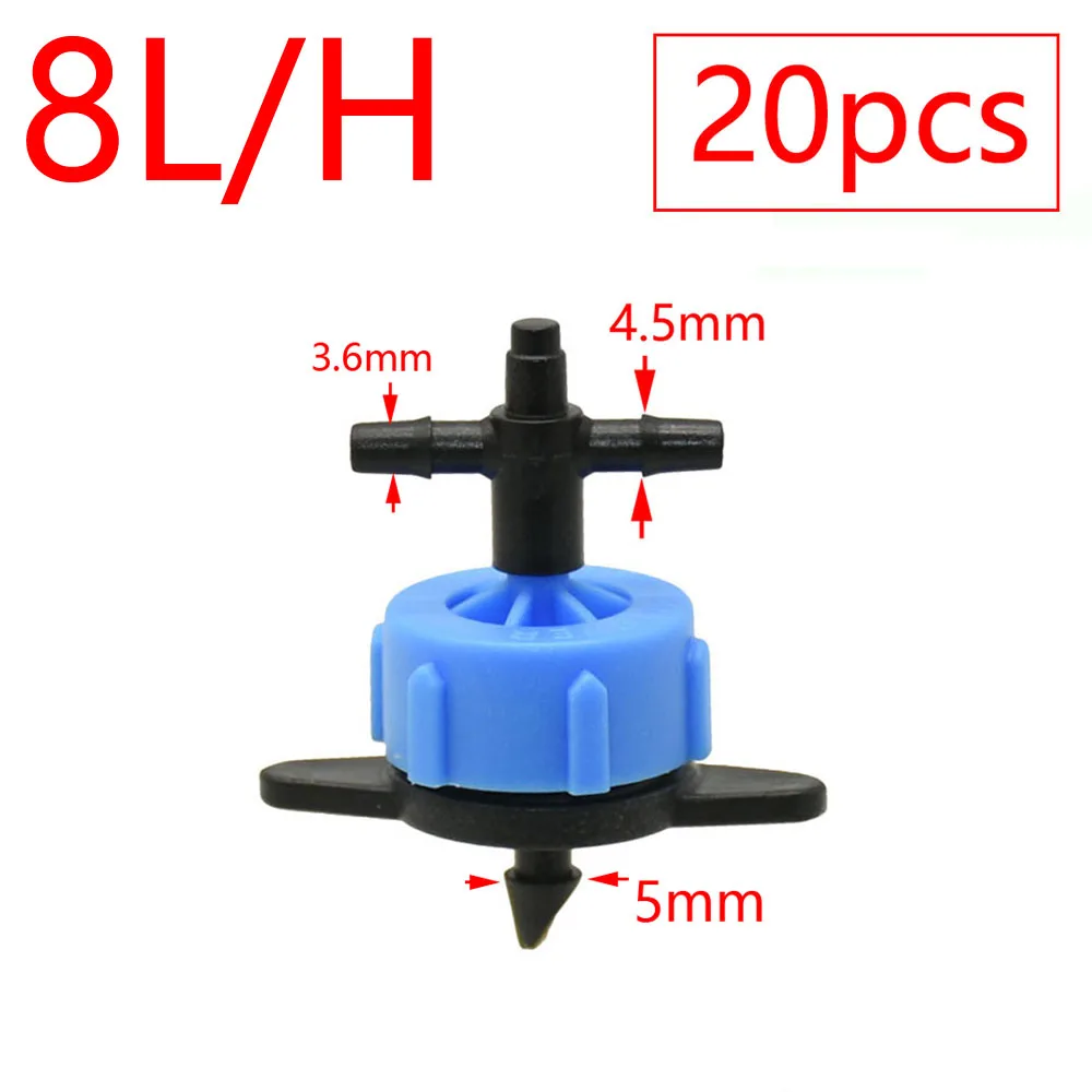 2L 4L 8L Dripper Irrigation 2/4-way Arrow Dropper Connector Cross Water Splitter Emitter Drip Arrow Micro Drip Irrigation System