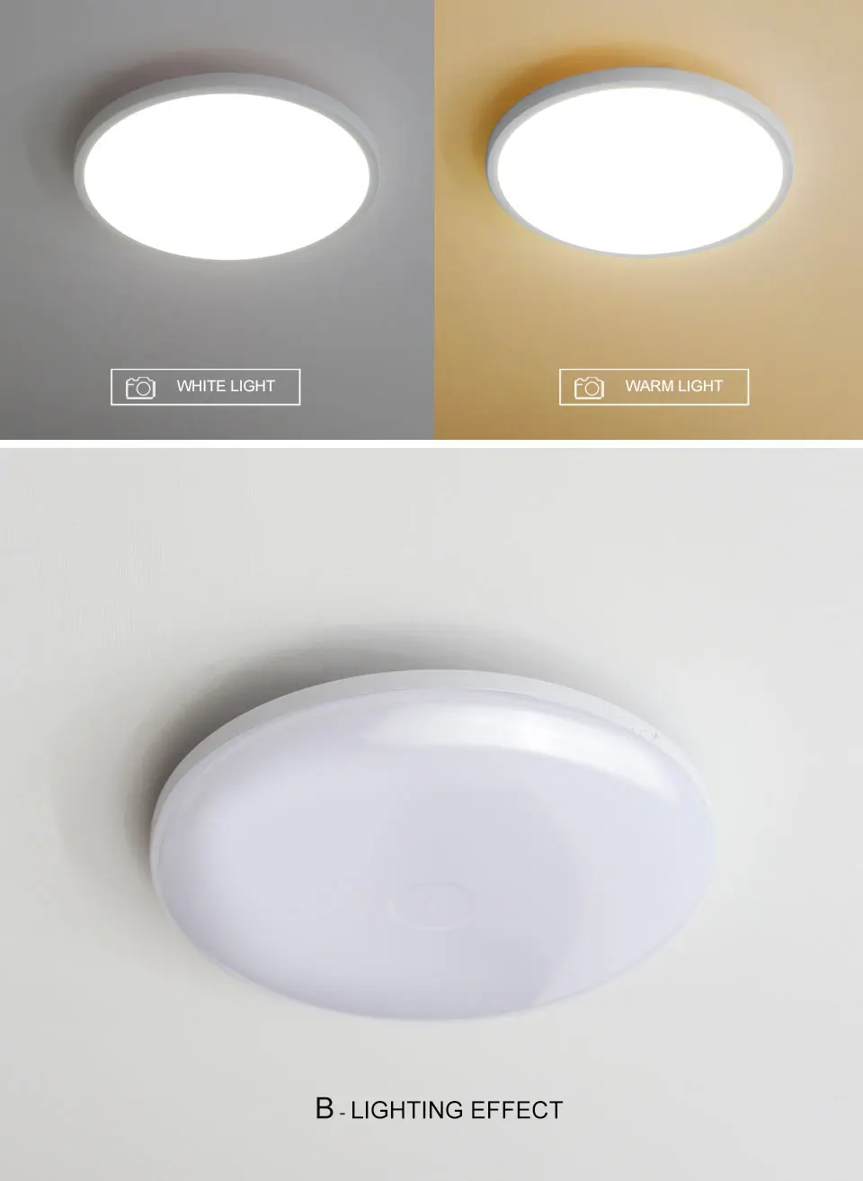 LED Ceiling Light Circular Led Panel Lampada AC85-265V Ultra Thin Surface Mounted Light Living Room Bedroom Lighting Fixture
