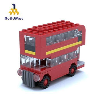 

BuildMOC CITY Great Vehicle SPEED CHAMPIONS Car Sets Building Block Kit Brick Model Kids Toys London Double Decker Bus