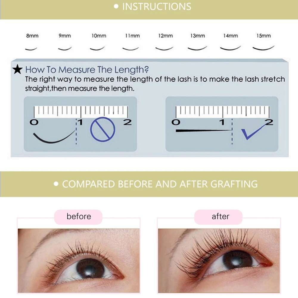 2D/3D/4D/5D/6D Russian Volume Natural Eyelash Extensions Premade Volume Fans Cluster Lashes False Eyelashes Cluster Semi Permane