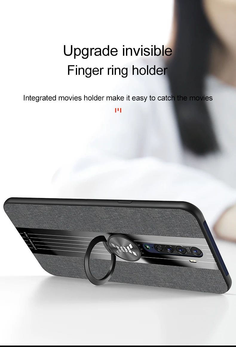 X Mark тканевый чехол s для Oppo Reno Z 10X Zoom Reno 2 Чехол Realme 3 5 Pro X X2 чехол кольцо держатель Автомобильный Магнитный чехол coque