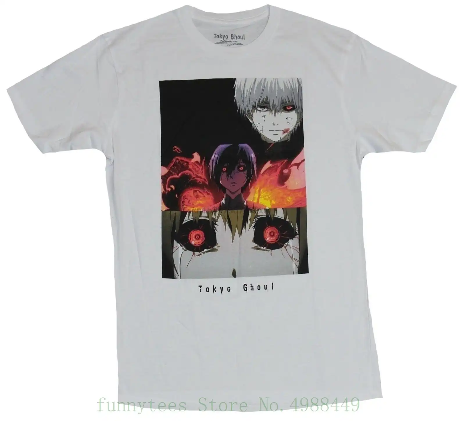 東京グールメンズ Tシャツ 怖い顔バー目クローズアップ画像ブランドコットンメンズ服男性スリムフィット Tシャツ Tシャツ Aliexpress