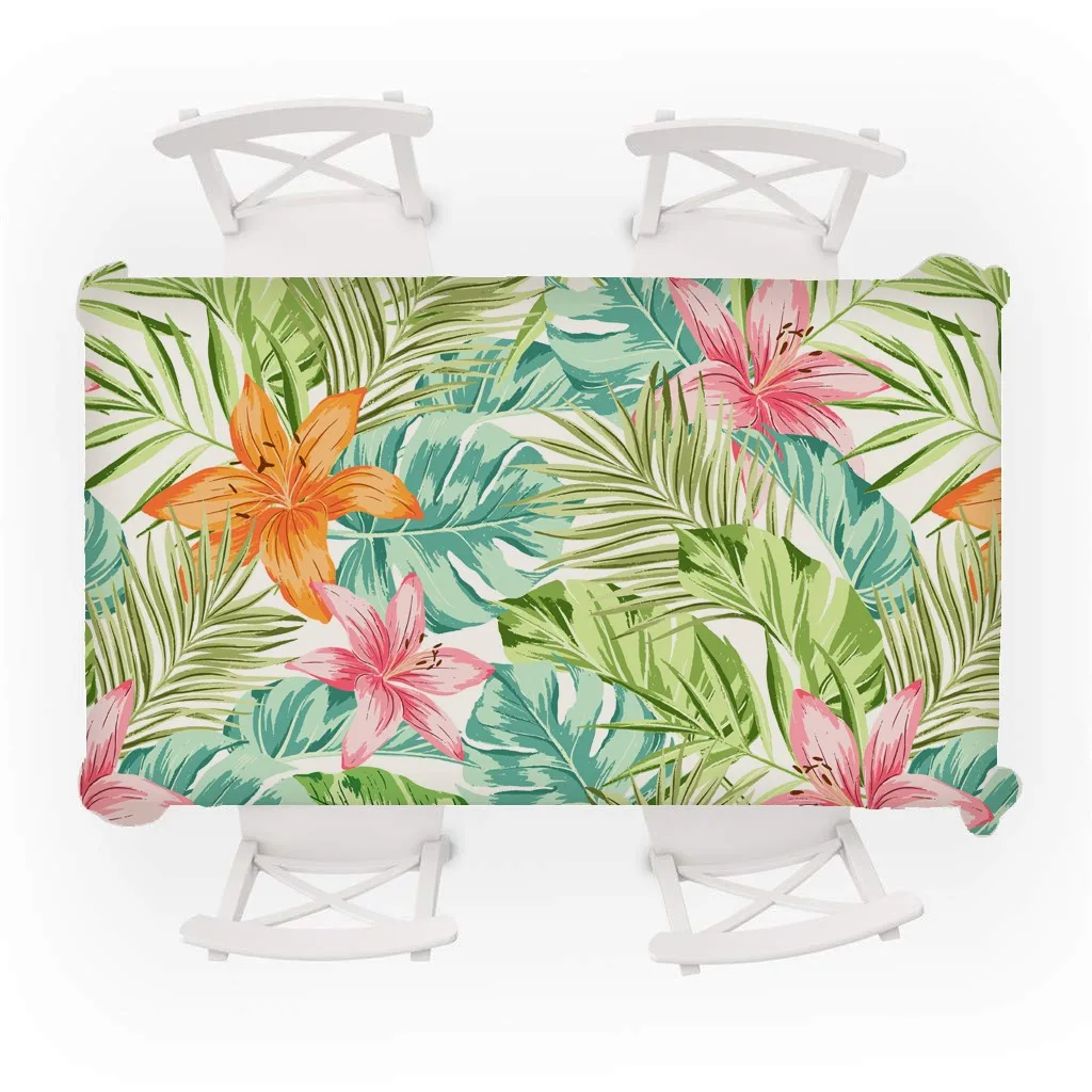 Fresh Flower Pattern Table Cloth Rectangular Tea Table Cover Dining Home Decor Household Accessories New Arrivals Best Selling