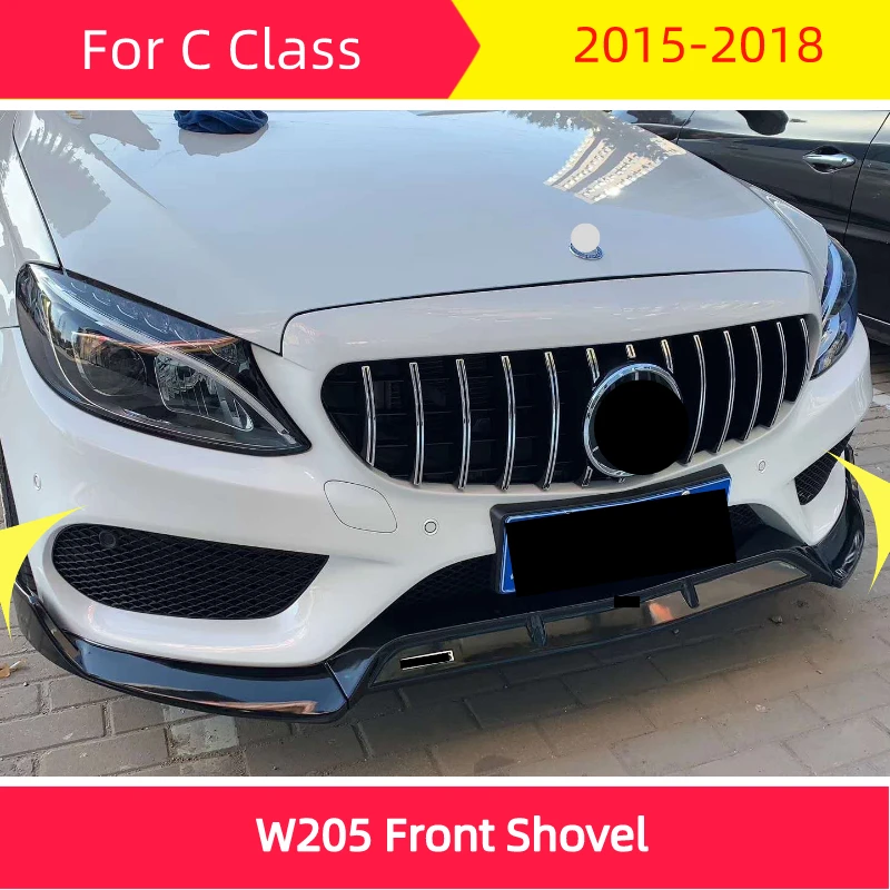 Передняя Лопата для mercedes W213- E Класс C Класс GLC класс A класс передний бампер спойлер устойчивый к царапинам дефлектор губ