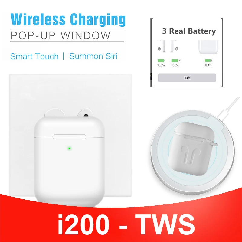 2030.3 руб. 50% СКИДКА|I200 TWS Aire 2 оригинальные 1:1 Bluetooth 5,0 наушники Qi Беспроводная зарядка всплывающий смарт сенсор PK i12 i60 i100 i500 tws-in Наушники и гарнитуры from Бытовая электроника on Aliexpress.com | Alibaba Group