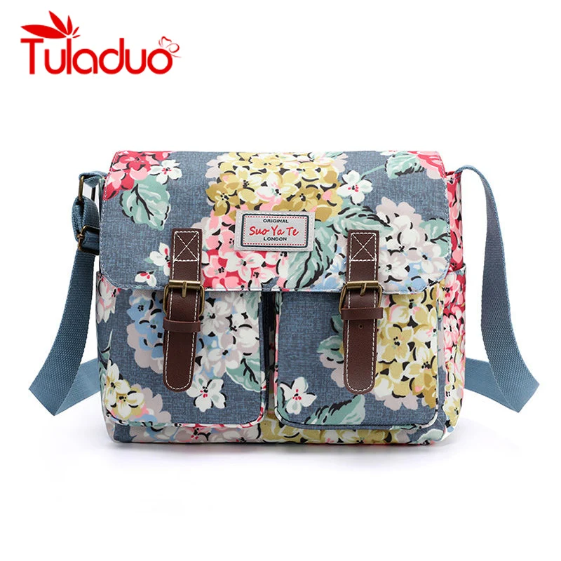 

Small Women Over Shoulder Bag Korean Style Fashion Floral Printing Women Messenger Bags Cover Ladies Canvas Bags Mummy Bag Purse