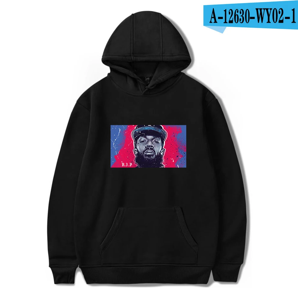 Nipsey Hussle 3D толстовки для мужчин/wo мужчин Новая мода хип хоп Толстовка уличная 3D печать Nipsey Hussle мужские толстовки Толстовка - Цвет: Black