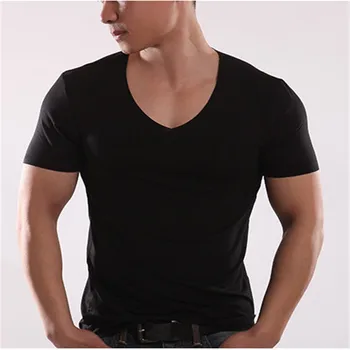 

Short-sleeved t-shirt men's round neck solid color youth thin summer dress Korean version of the trend of Slim men's clothing