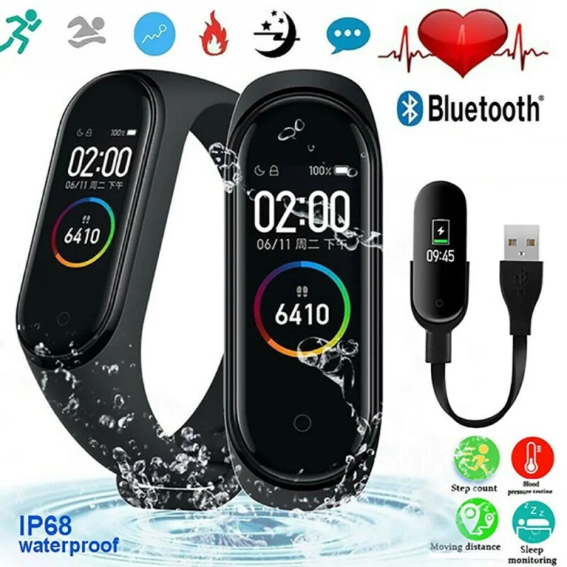 

Smart Watch Bluetooth Bracelet M4 Brand Fitness Sports Watch for Men Screen Heart Rate Smart Bracelet for Android IOS Phone